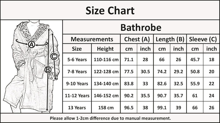 A2Z 4 Kids Sanft Leopard Druck Bademantel Dressing Kleid Nachtwäsche Vlies Vermummt Strand, Baden, S