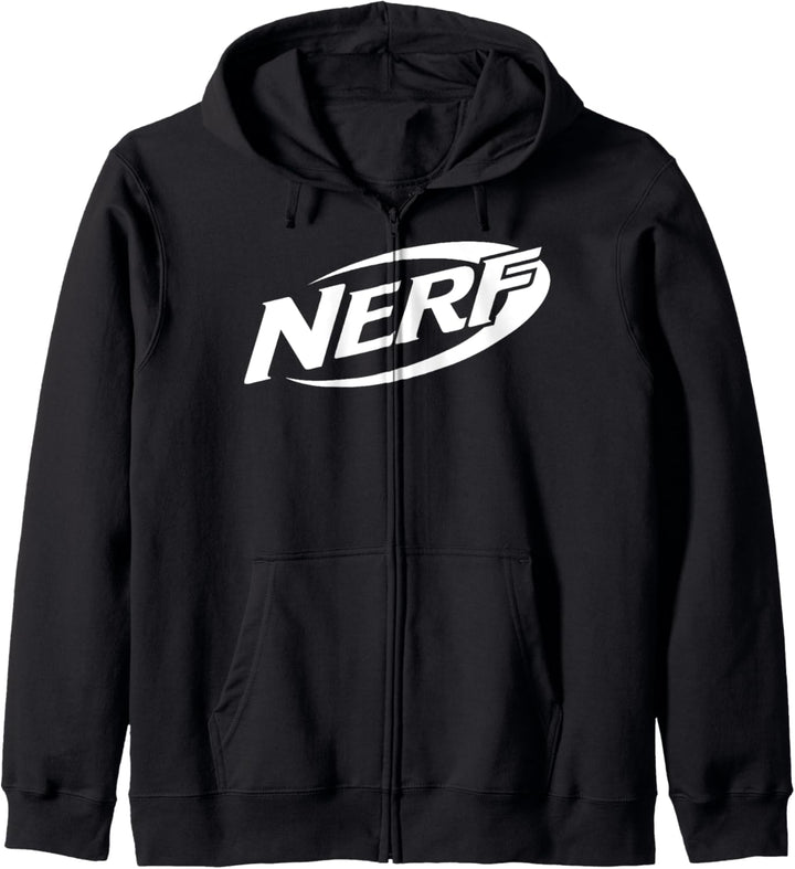 Nerf Simple White Retro Logo Kapuzenjacke