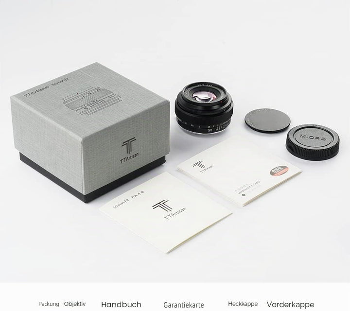 TTArtisan 50mm F2 Full Frame Manual Camera Lens Compact Design Light Weight Standard Focal Length Ca