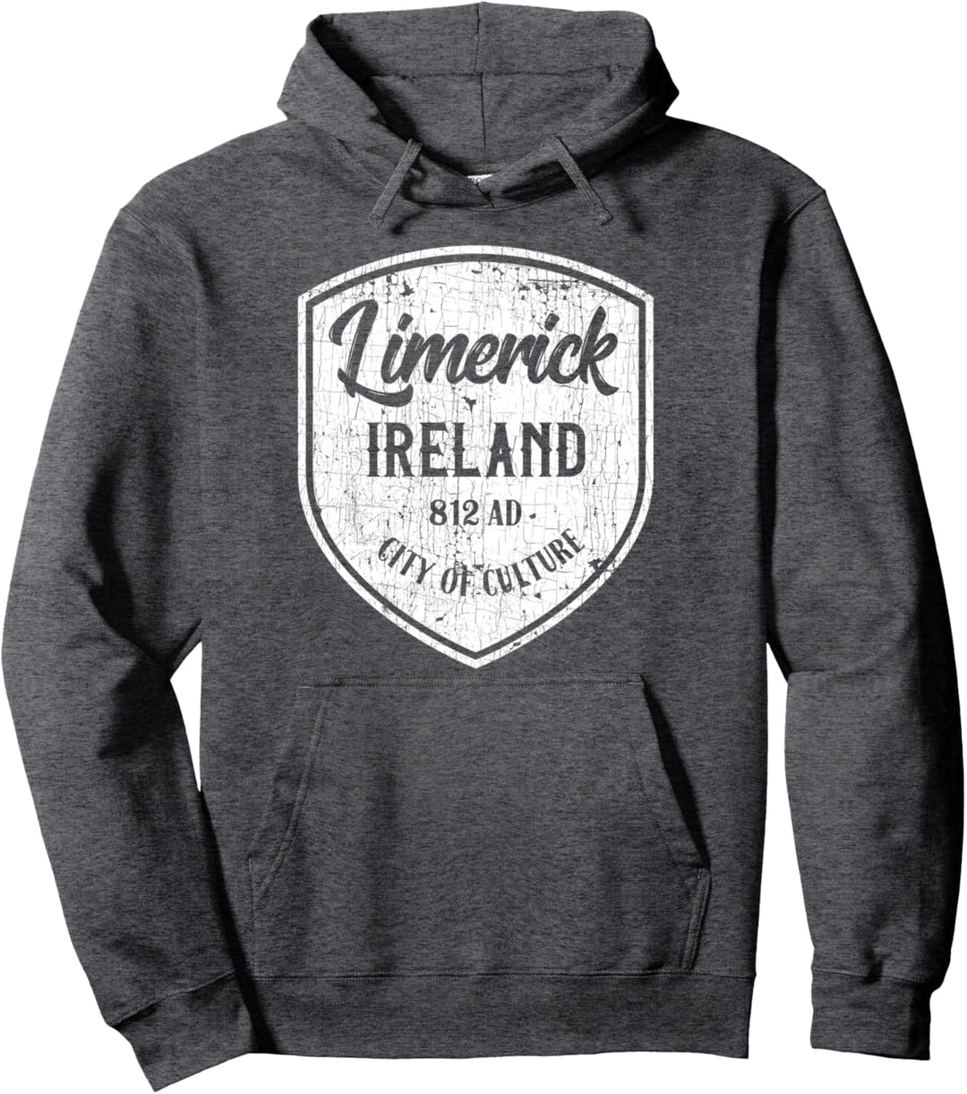 Limerick, Ireland - Eire Gift - Distressed Irish Souvenir Pullover Hoodie