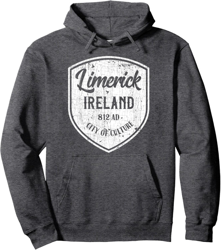Limerick, Ireland - Eire Gift - Distressed Irish Souvenir Pullover Hoodie