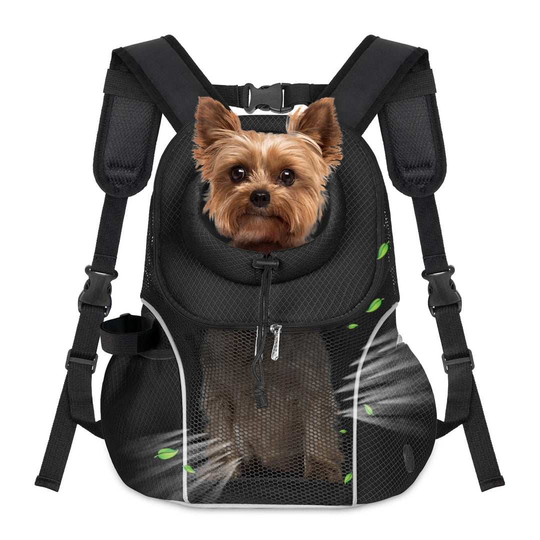 WOYYHO Haustier-Hundetragerucksack für kleine Hunde, belüfteter Netzstoff, Reiserucksack mit Sicherh