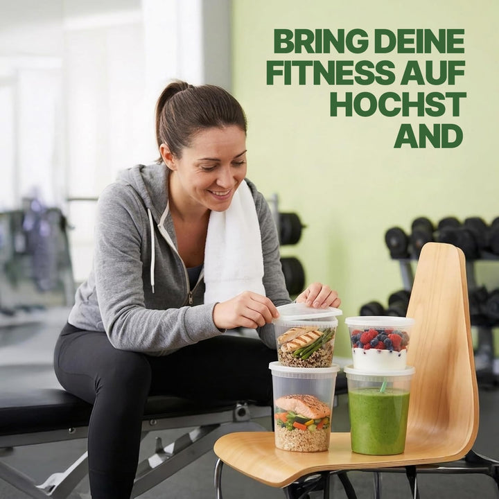 JoyServe Vorratsdosen mit Deckel Luftdicht – 48 Sets mit 54 Deckeln, 24 Vorratsdosen mit 946 ml und