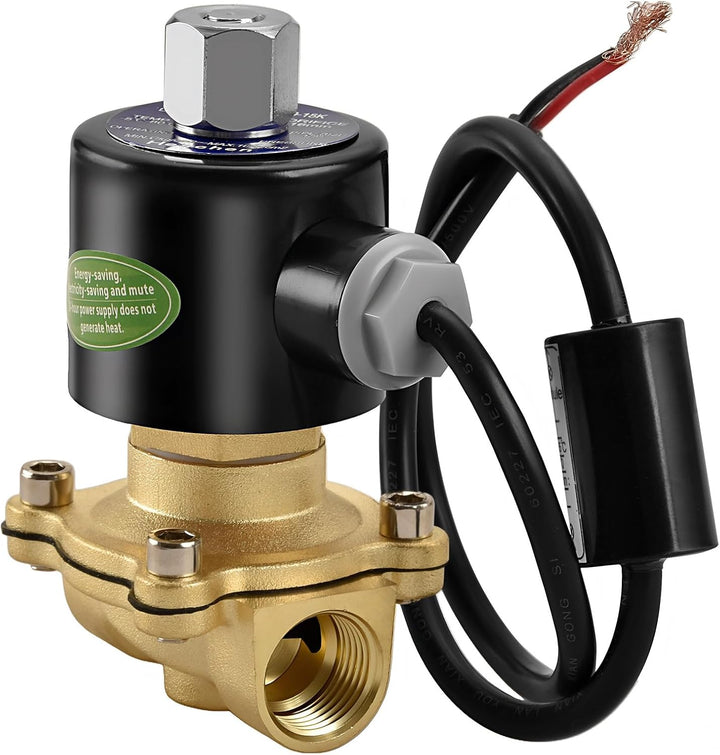 Heschen Messing Elektrisches Magnetventil, 2W-160-15KJ, PT1/2'', DC12V, Direct Action Wasser Air, No