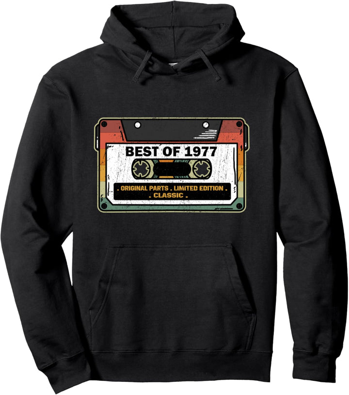 Vintage Best Of 1977 Kassette 44 Jahre 44. Geburtstag Pullover Hoodie