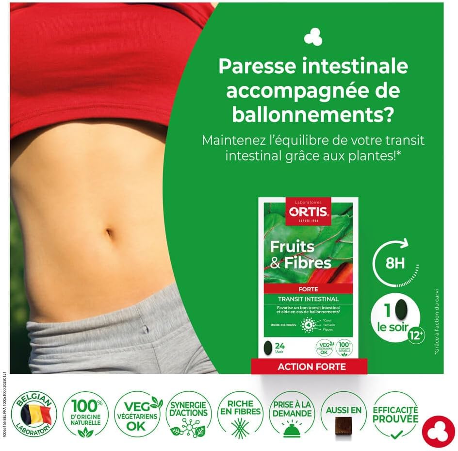 Ortis Frutta&Fibre Forte Integratore Transito Intestinale 24 Compresse