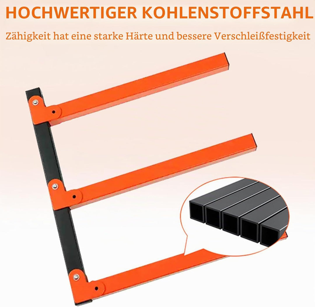 Kragarmregal, 2 Stück Holzlagerungs-Metallregal Holzregal mit 3 Ebenen Wandregal Garage Werkzeug Wan