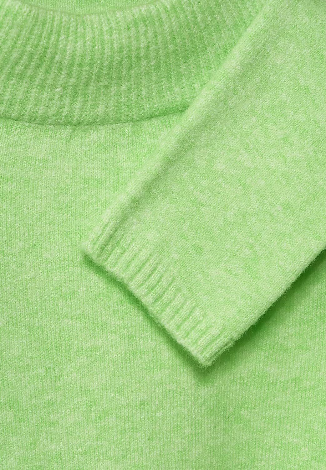 Street One Damen Pullover in Melange-Optik Sunny Lime Melange 42