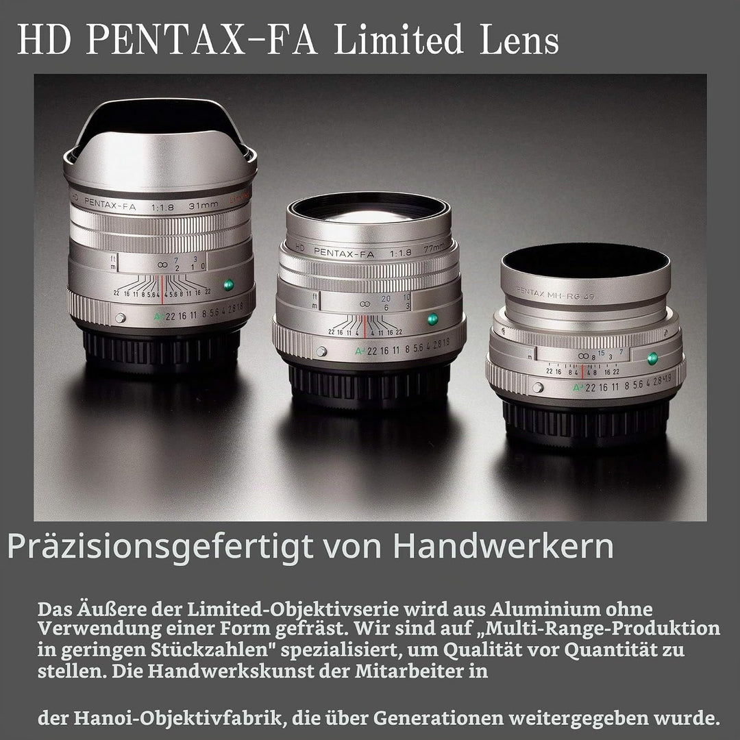 Pentax PENTAX-FA 77mmF1.9 Limited Schwarz Leichte Telebrennweite, z.B. für Porträtaufnahmen mit leis