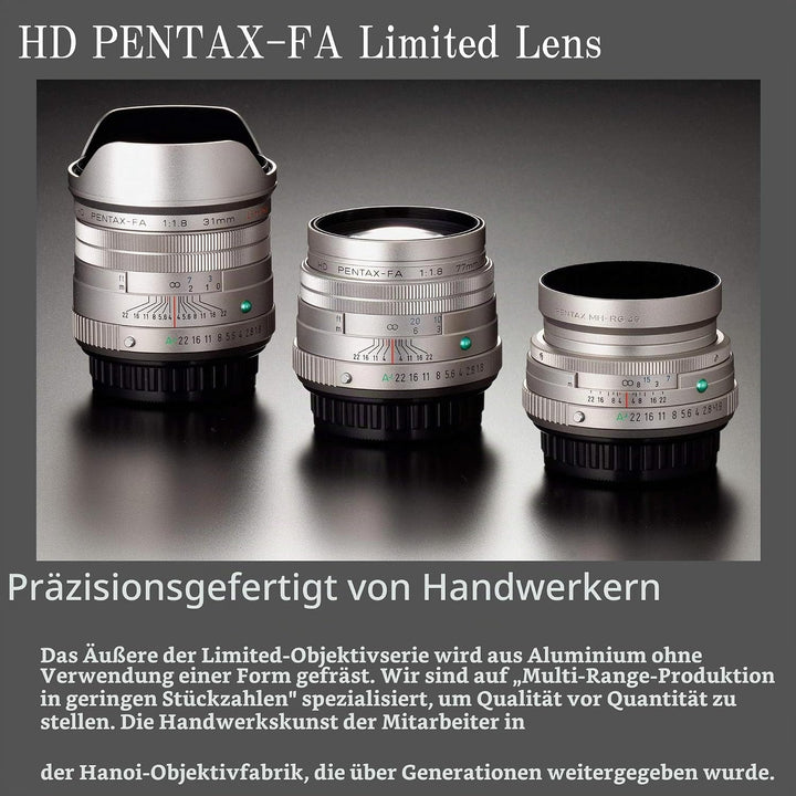 Pentax PENTAX-FA 77mmF1.9 Limited Schwarz Leichte Telebrennweite, z.B. für Porträtaufnahmen mit leis