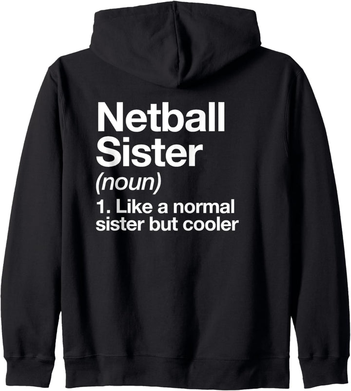Netzball Schwester Definition Lustiger Sports Team Mädchen Kapuzenjacke