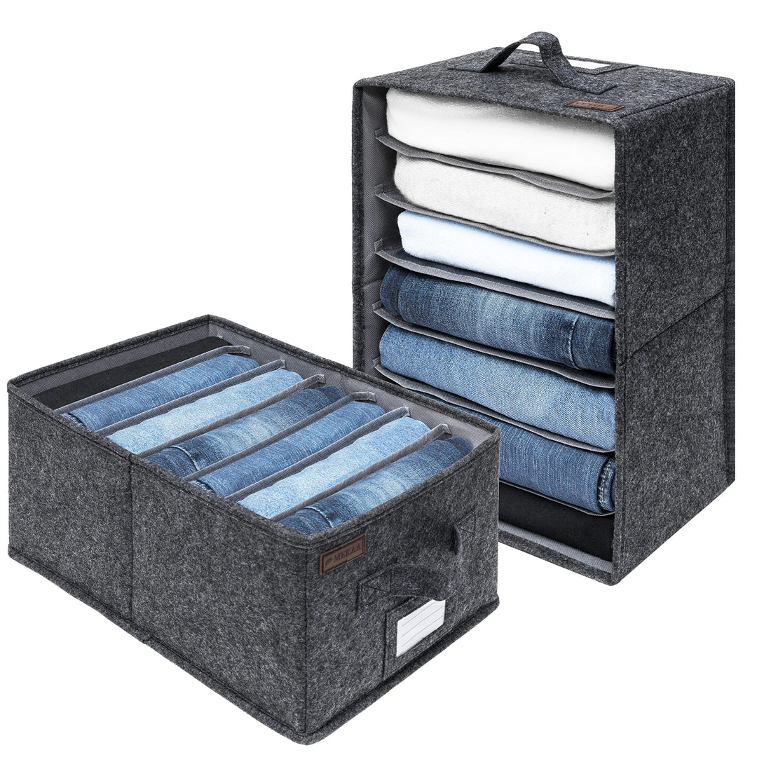 MEKAA® Hosen Organizer Für Kleiderschrank - 2er-Set - Praktische Schrank Organizer Ihrer Hosen, Pull