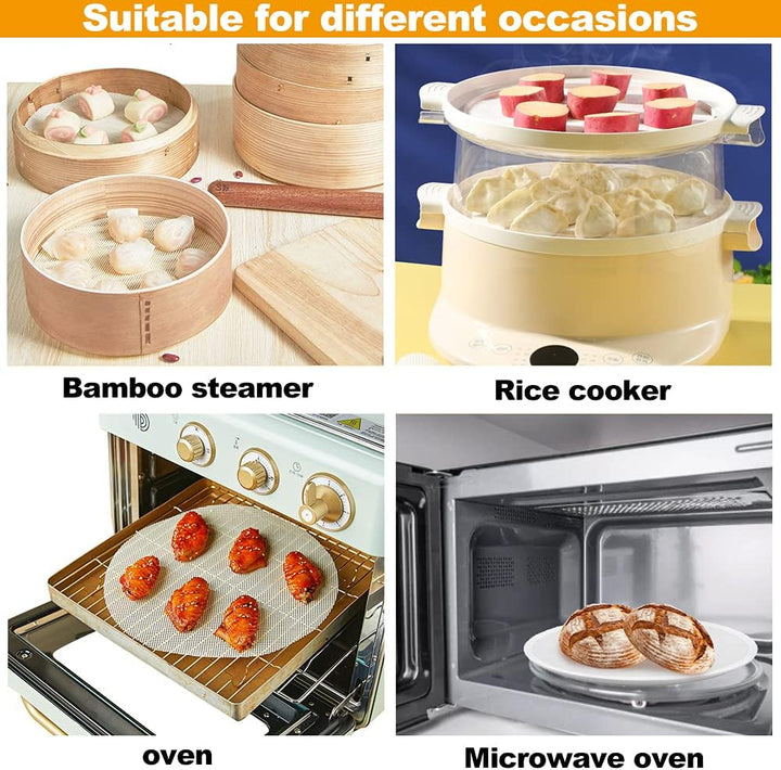 12 Stück Silikon Dämpfer Matte Antihaft Runde Steamer Pad Wiederverwendbare Dumplings Matte Dampfgar