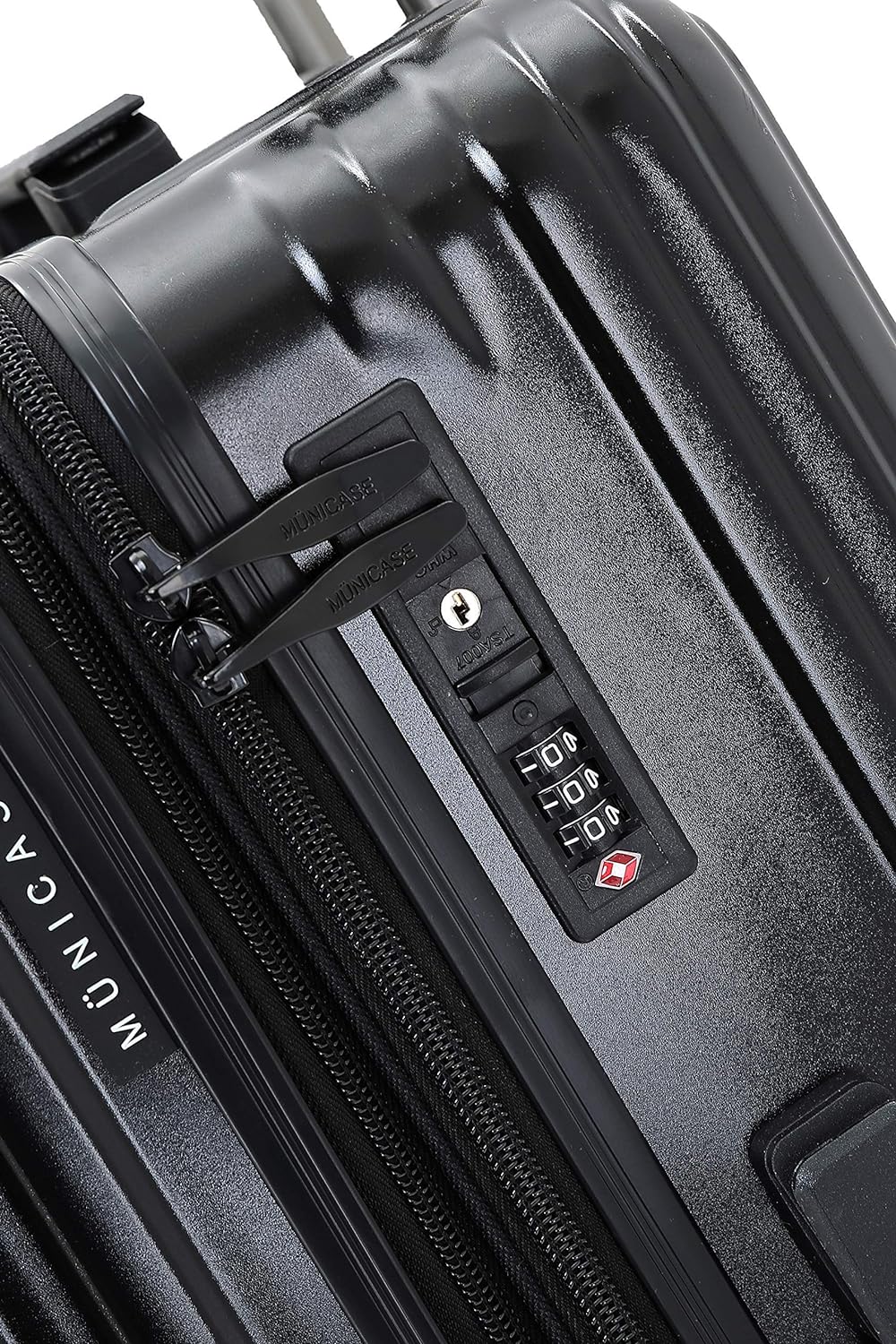 Münicase M816 TSA-Schloss Koffer Reisekoffer Trolley Kofferset Hardschale Boardcase Handgepäck (Schw