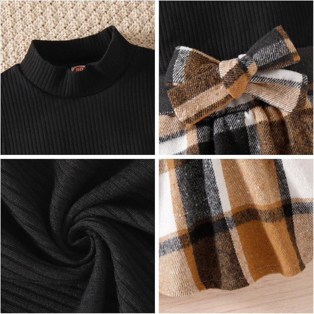 Miipat Kleinkind Mädchen Kleidung Set Mädchen Outfits Set Lange Ärmel Pullover Tops mit Mini Rock Se