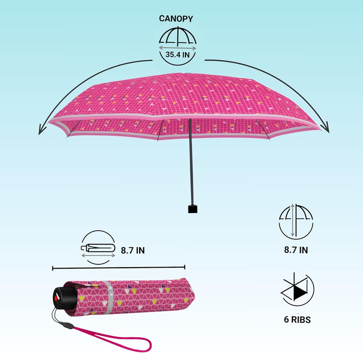 Knirps Rookie Manual Umbrella Triple Pink, Dreifach Pink, M, Dreifach Pink