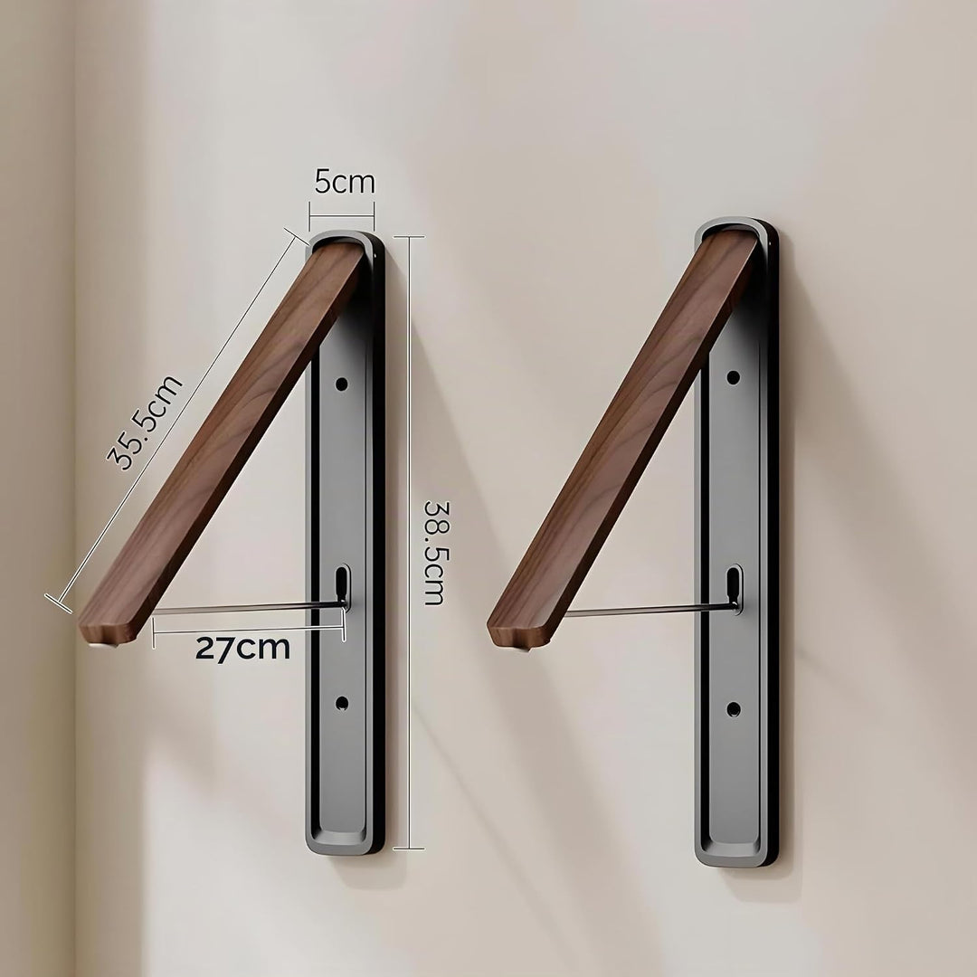 Klappbare Kleiderstange Wandmontage Aluminium – Ausziehbare Garderobe Kleiderhaken, Platzsparend, Mo