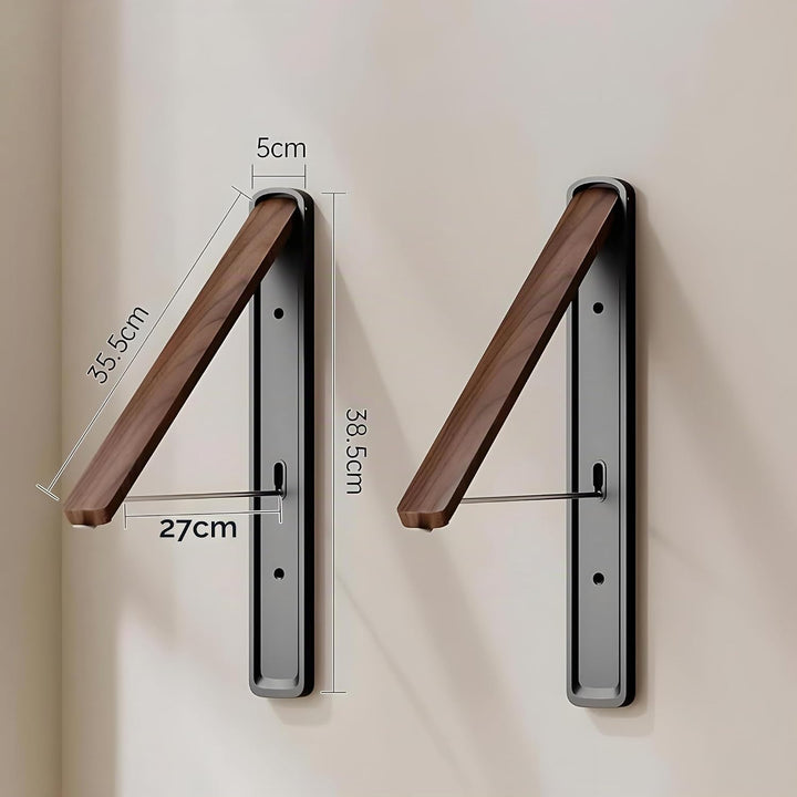 Klappbare Kleiderstange Wandmontage Aluminium – Ausziehbare Garderobe Kleiderhaken, Platzsparend, Mo