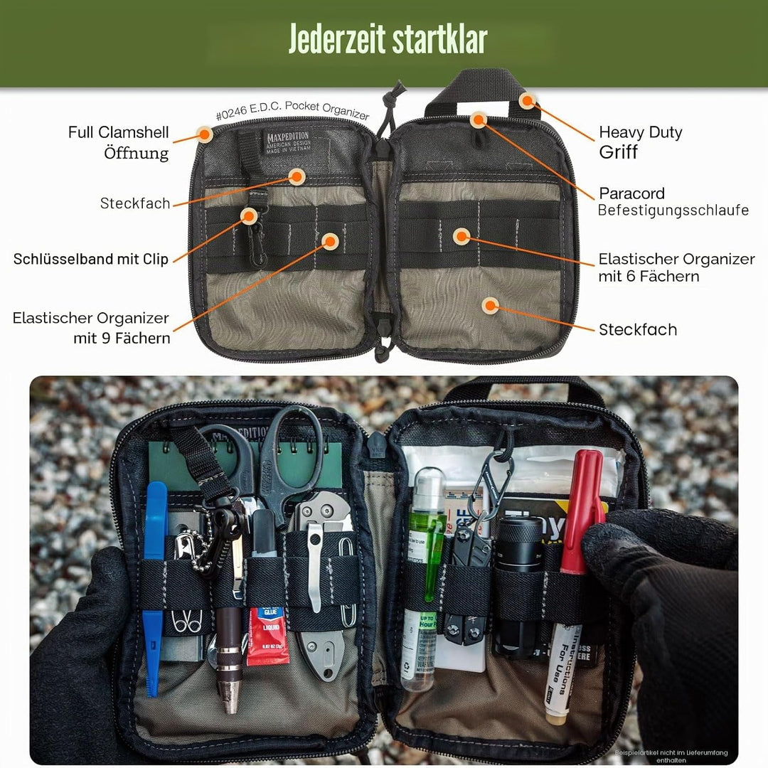Maxpedition E.d.c. Pocket Organizer Tasche Standard-Grösse Schwarz, Standard-Grösse Schwarz
