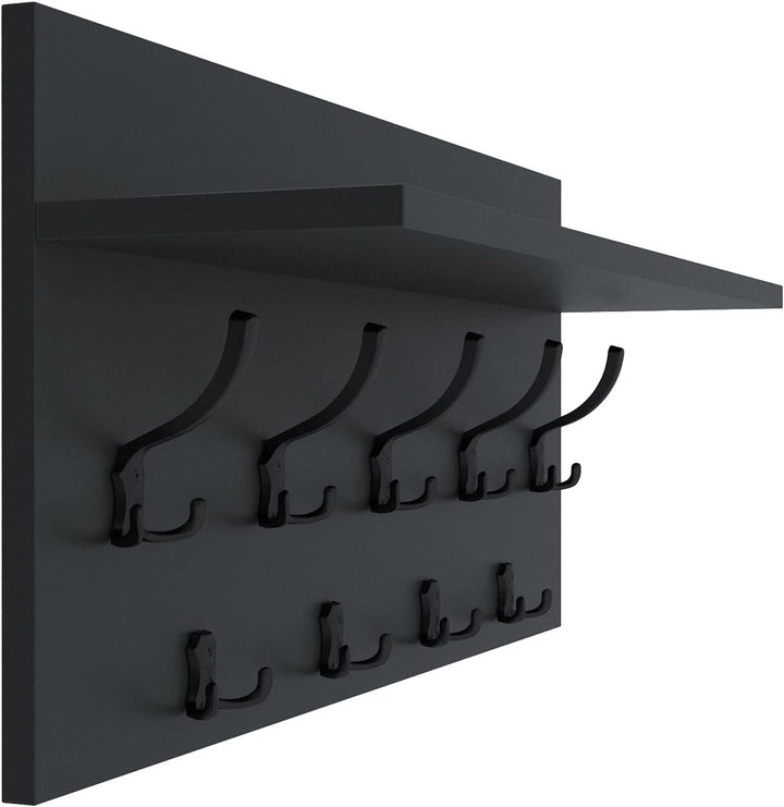 AKKE Mikon 40x70 | VERTI Garderobenpaneel Wandgarderobe Garderobe Wandpaneel Kleiderstange SCHWARZ |