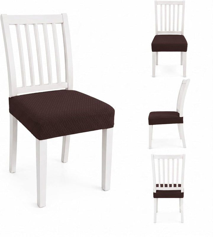 KELUINA Diamantgitter Jacquard wasserdichte Stuhl Sitzbezüge für Esszimmer Stretch Stuhl Sitzkissen