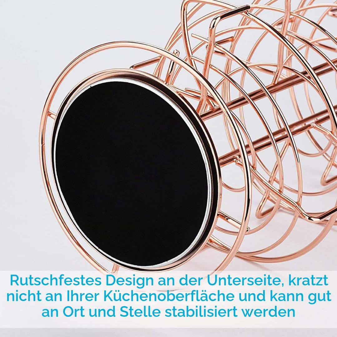 Toplife Eierspender, Eierspirale Edelstahl spiralförmiges Design, Eierständer Aufbewahrung für ca. 3