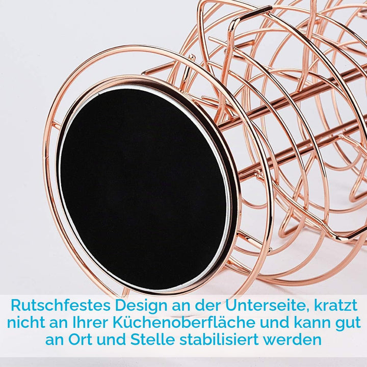 Toplife Eierspender, Eierspirale Edelstahl spiralförmiges Design, Eierständer Aufbewahrung für ca. 3