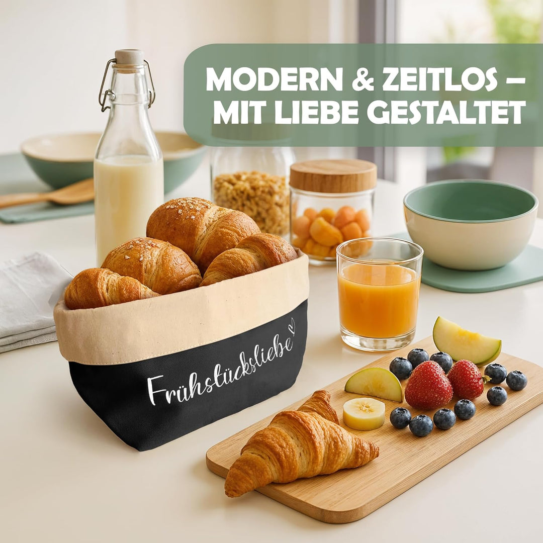 Brotkorb [STOFF] Brötchenkorb stoff | Brotbeutel aufbewahrung frischhalten | Brotkörbchen | Frühstüc