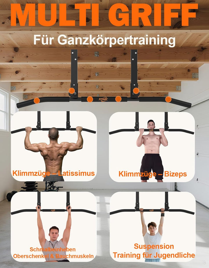 Fitarc Klimmzugstangen Klimmzugstange Joist Pull Up Bar Balkenhalterung, Heim-Fitnessstudio, Workout
