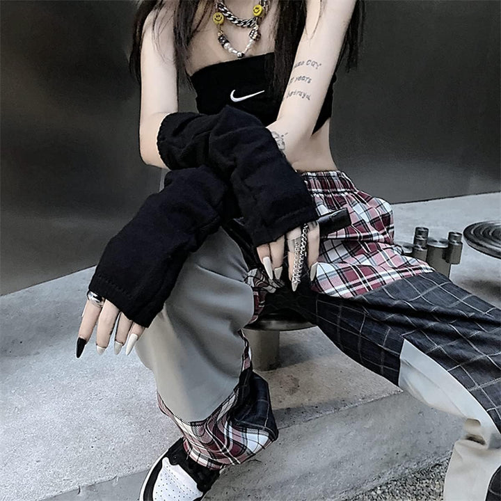 Skateboard Frog Frauen Handschuhe Goth Arm Ärmel Cool Black Moon Cross Printed Hip Hop Armstulpen So