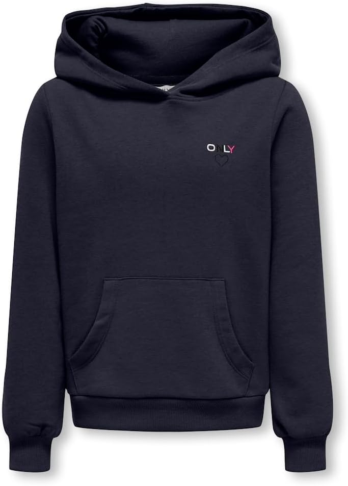 ONLY Kids Mädchen Sweatshirt KOGNOOMI L/S Hood BF SWT 128 Night Sky, 128 Night Sky
