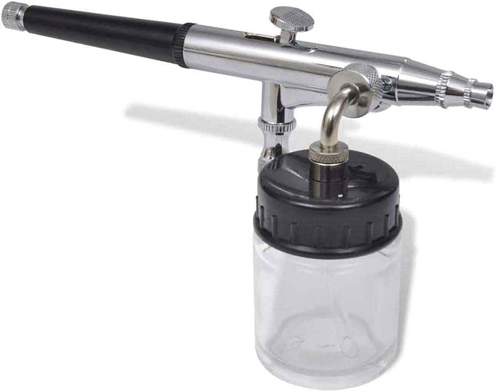 Mangloder Airbrush-Set mit Glasbehälter 0,2 0,3 0,5 mm Düsen, inkl Luftschlauch 1,8 m, Spritzgerät f