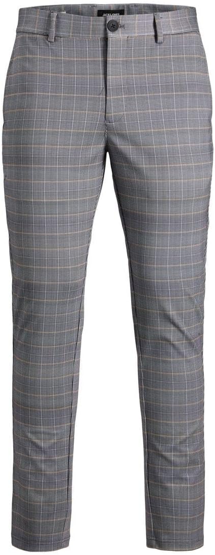JACK & JONES Herren Jjimarco Jjphil Nor Blue/Chip Check Noos Hose 30W / 34L Chipmunk, 30W / 34L Chip