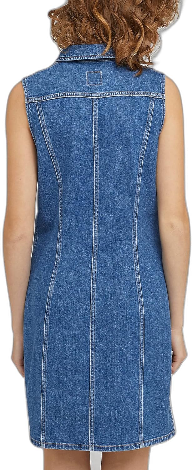Lee Damen Sleeveless Casual Dress S Baker Blue, S Baker Blue