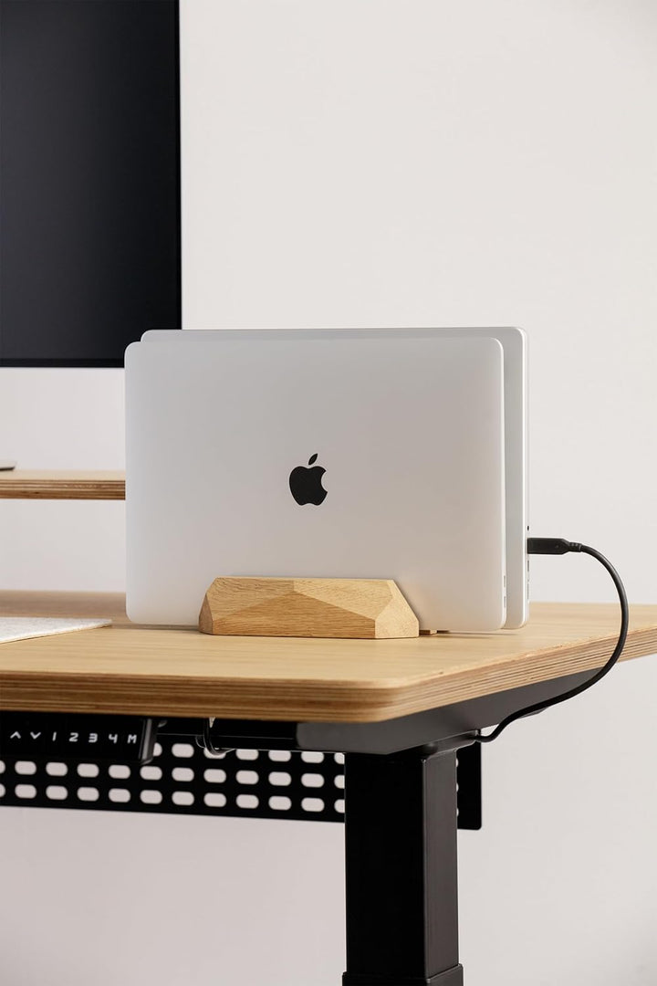Oakywood Dual Laptop Dock - Doppelter Holzständer für Zwei Laptops oder Tablets - Sichere Aufbewahru