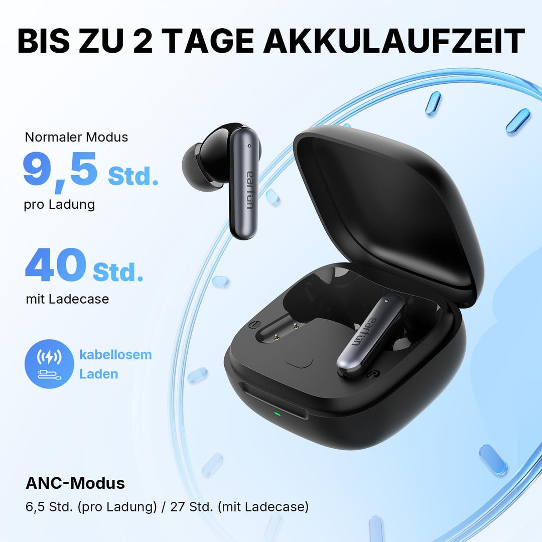 EarFun Air Pro 4i Bluetooth Kopfhörer In Ear, Adaptives Hybride Aktives Noise Cancelling Kopfhörer,
