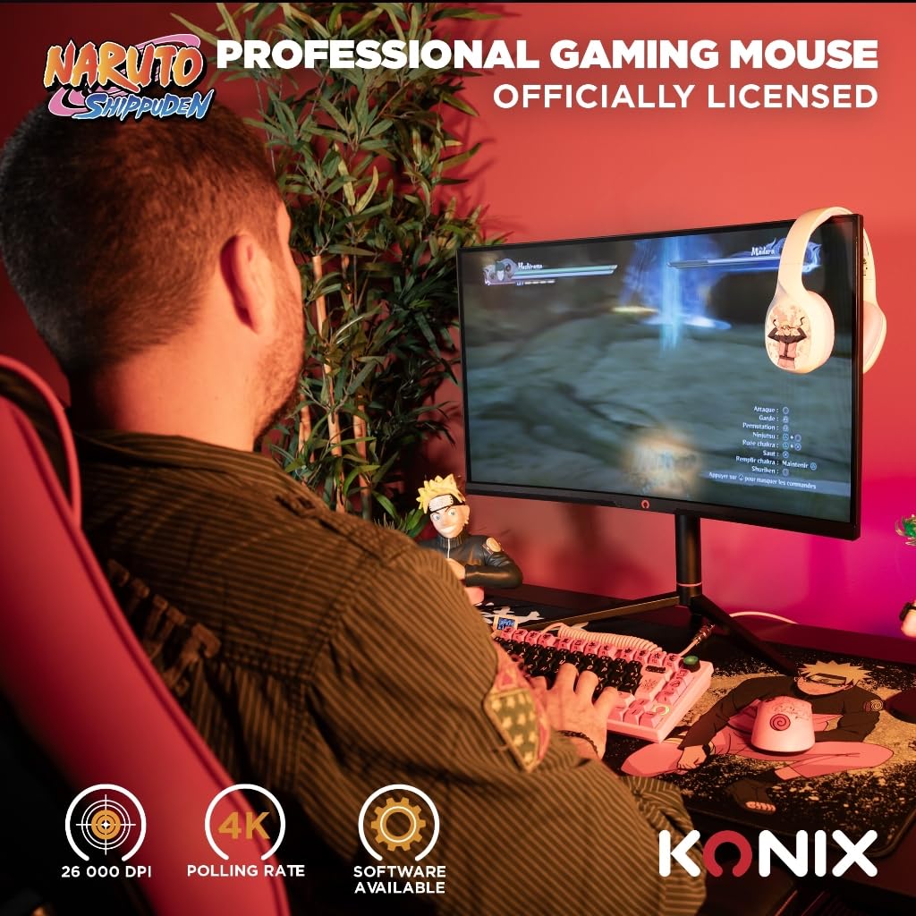 Konix Naruto Shippuden Gaming-Maus kabelgebunden/kabellos PC - Nummerierte Pro Collector Edition - 2