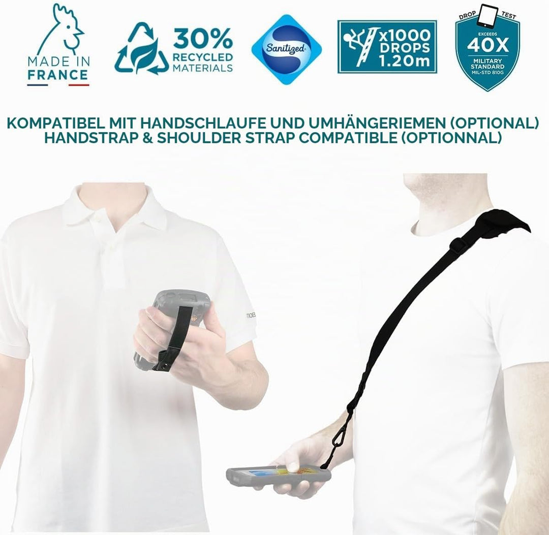 Mobilis Schutzhülle für Zebra TC22 TC27, Robuste Hülle für Zebra TC22 & TC27 Touchscreen-Computer, S