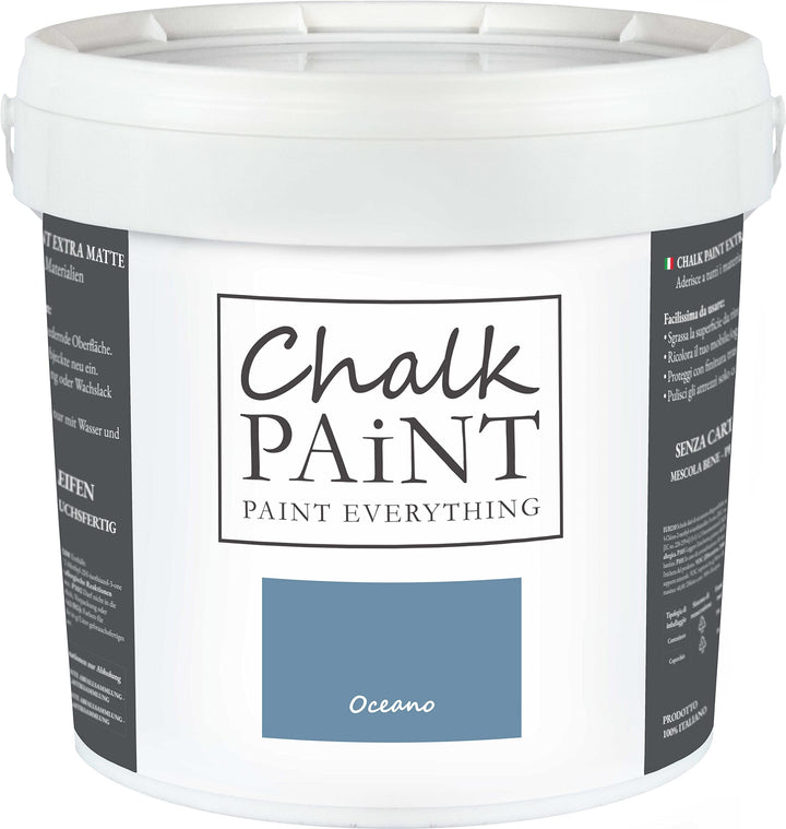 Chalk Paint Everything® Oceano Kreidefarbe Wasserbasis für Alle Oberflächen einfach zu verarbeiten o