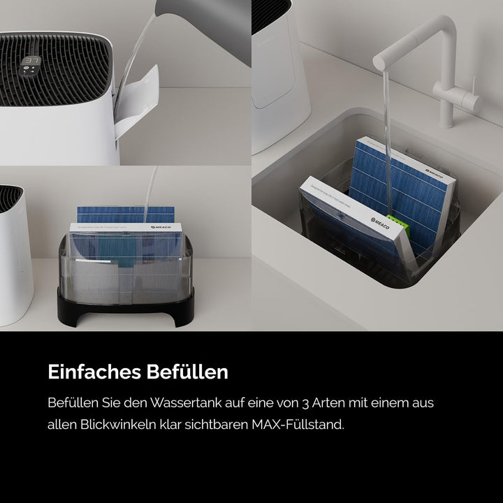 Meaco Armin 680 ml Verdunstungsbefeuchter für Zimmer mit zu 89 m2, grosser 4,7 L Tank, für weiches u