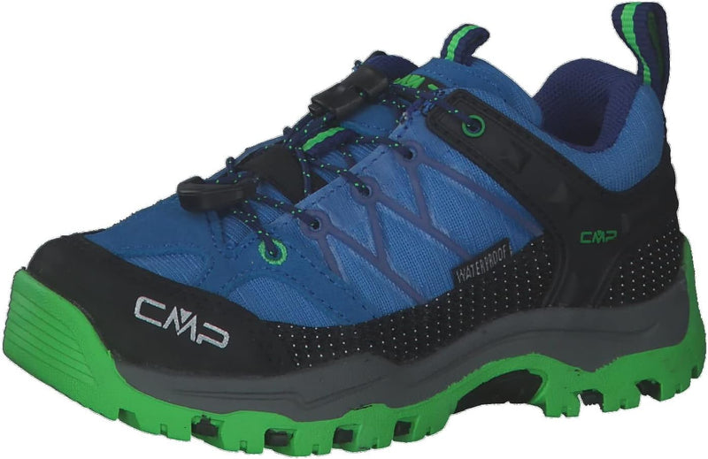 CMP Unisex Kinder Rigel Low Shoe Wp Trekking-& Wanderhalbschuhe 38 EU Blau Grau Grün Danube Bluish,