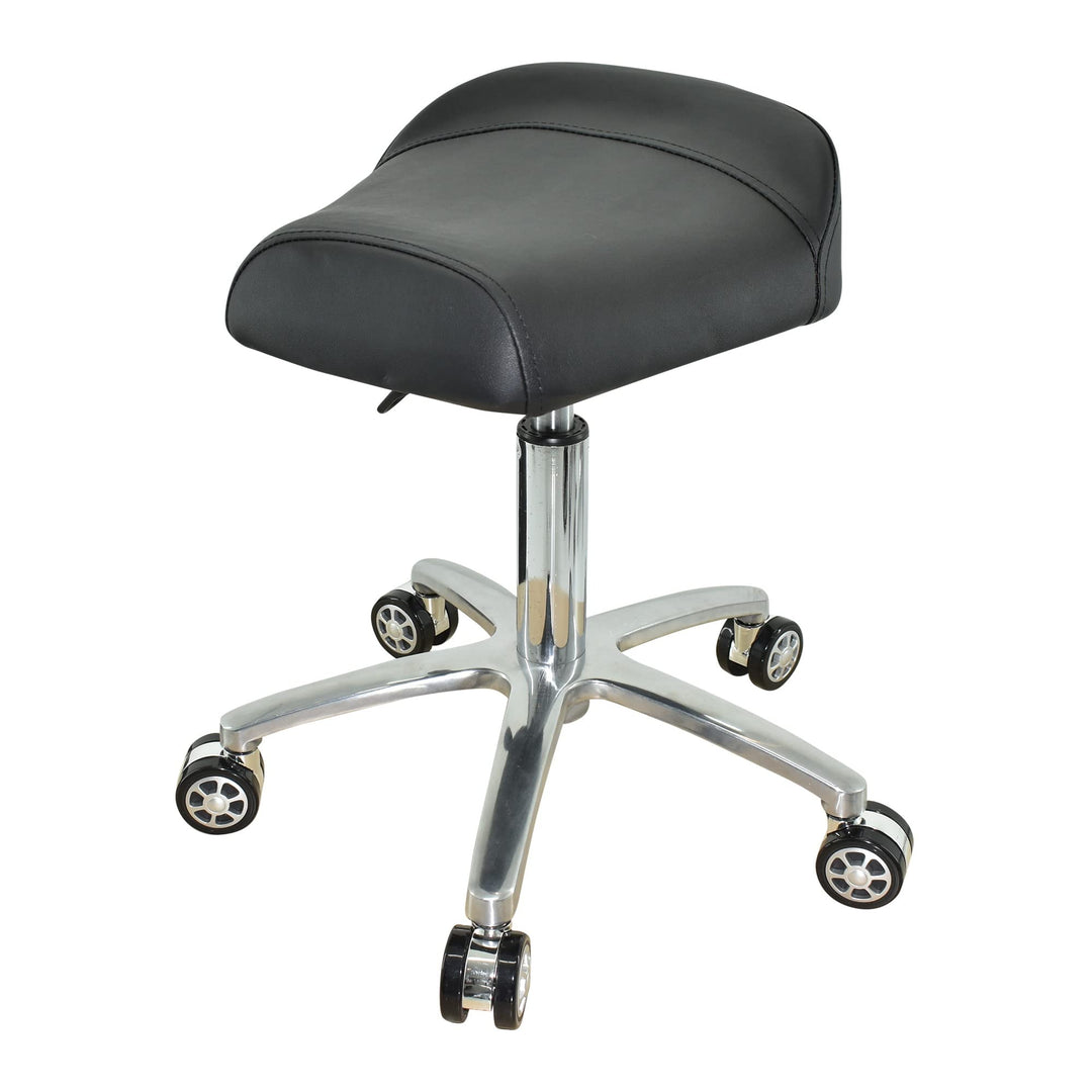 VAKON SALON - Breitsitz Arbeitshocker auf Rollen, höhenverstellbar von 50-65 cm - Drehhocker, Rollho