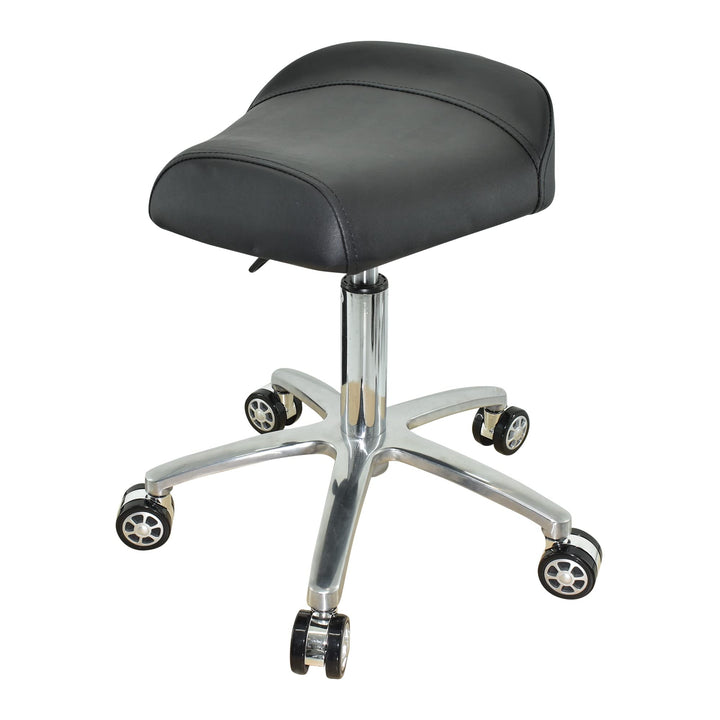 VAKON SALON - Breitsitz Arbeitshocker auf Rollen, höhenverstellbar von 50-65 cm - Drehhocker, Rollho