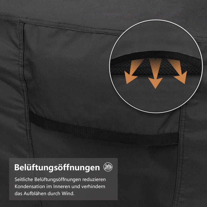 Dokon Gartenmöbel Abdeckung Wasserdicht Winddicht UV Beständiges Gartentisch Abdeckplane mit Belüftu