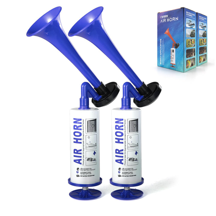 FARBIN Air Horn, Handheld Luftdruck Fanfare Pumpe, Metall Klassische Air Horns Fahrrad Signalhorn Tr