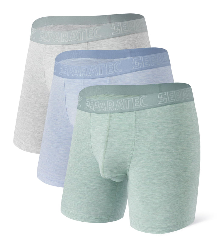 Separatec Herren Boxershorts 4er Pack Doppelbeutel Dual Pouch, Bambus Unterhosen Männer, Stretcken H