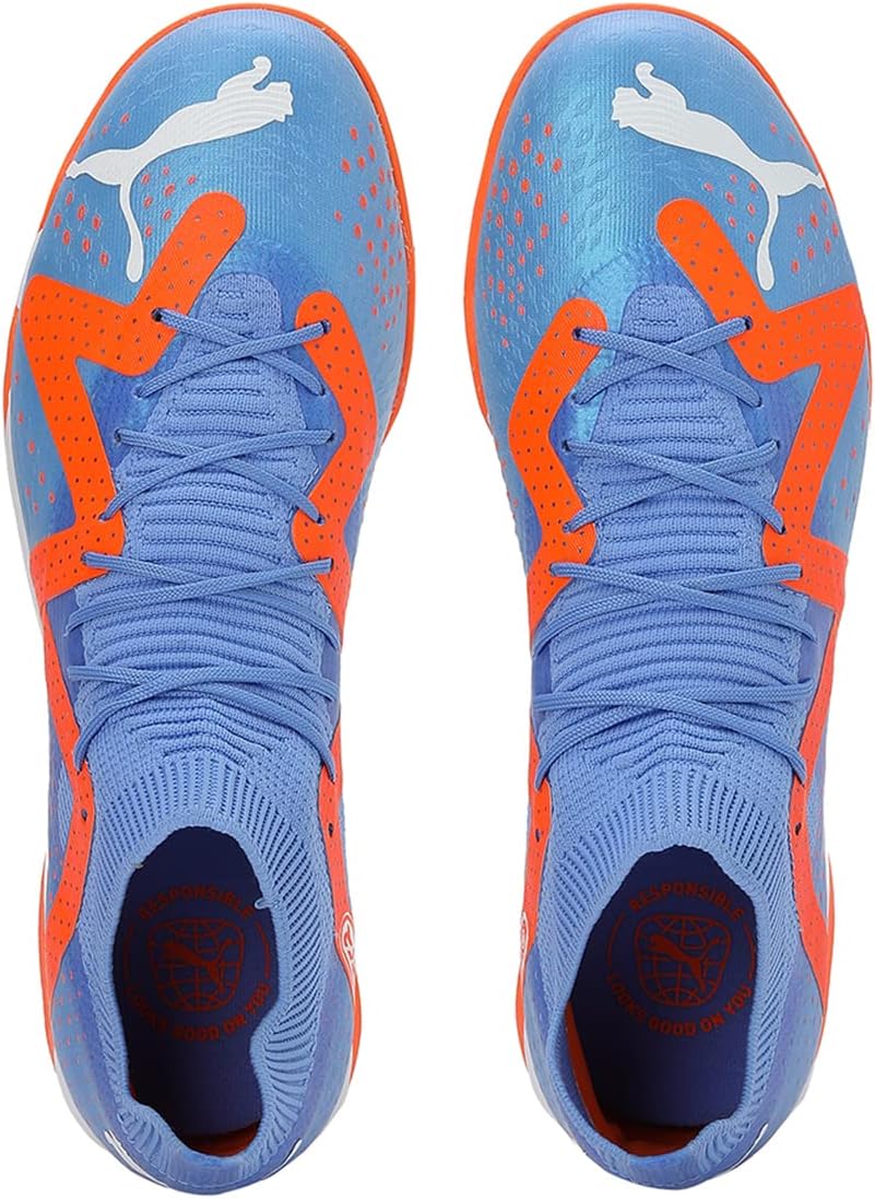PUMA Herren Future Match Tt Fussballschuh 46 EU Blue Glimmer Puma White Ultra Orange, 46 EU Blue Gli