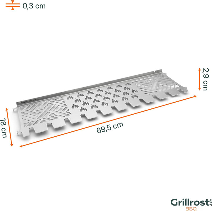 Grillrost.com Das Original Edelstahl Multistation | Warmhalterost für Burnhard Big Fred | mit Drumst