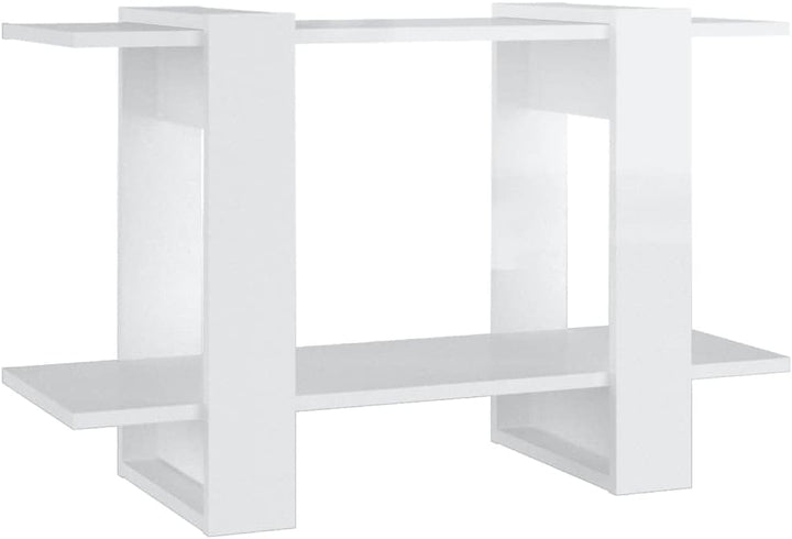 homiuse BüCherregal Hochglanz-Weiss Raumteiler Regal 80x30x51 cm Raumteiler Regal Holzregal Wohnzimm