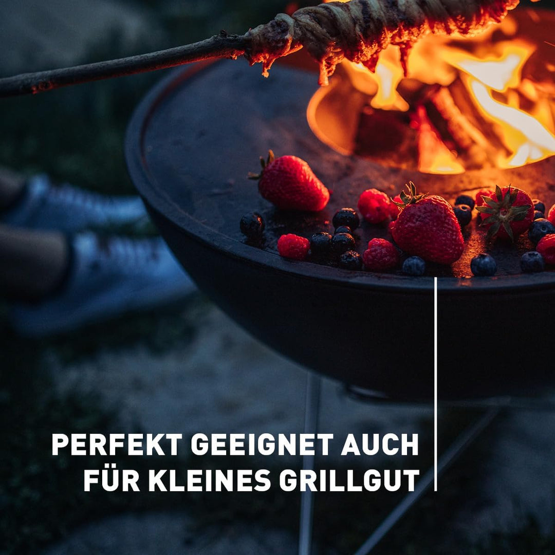 höfats - Bowl 57 Plancha Set tief - raucharme Verbrennung - Feuerstelle und Plancha Grill - kippbare